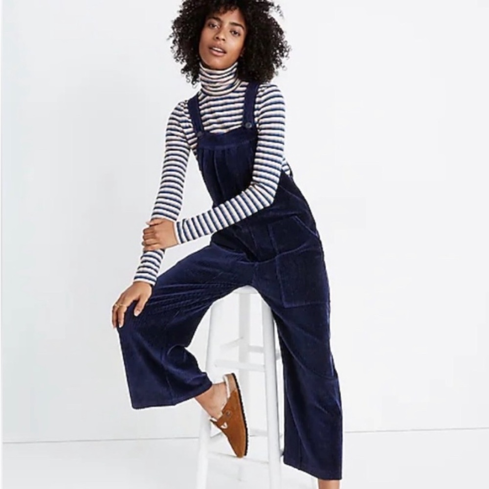 XS Blue Madewell Corduroy Jumpsuit